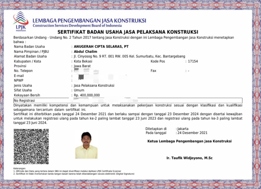 Ilustrasi verifikasi SBU Konstruksi dengan aplikasi Jakontrust